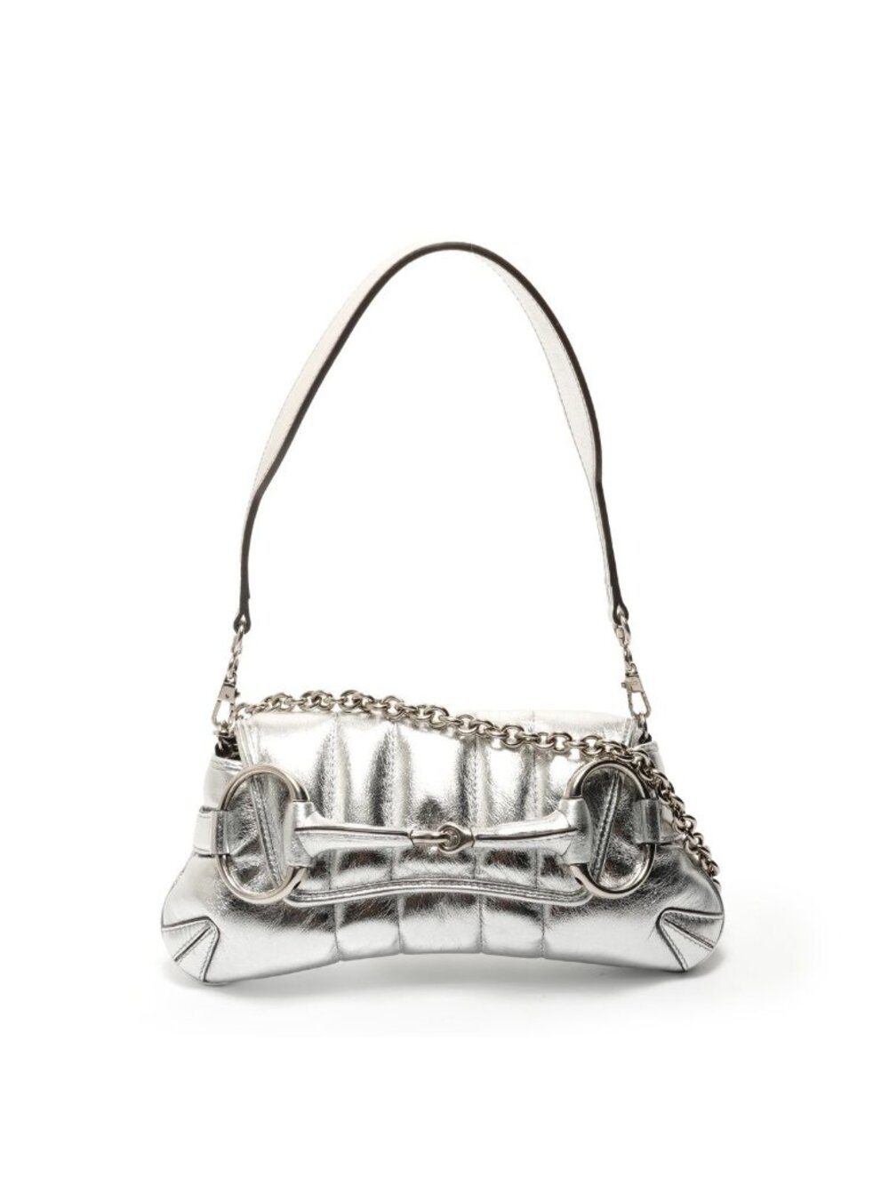 Gucci Shoulder Bag Horsebit Chain 2-Way Leather